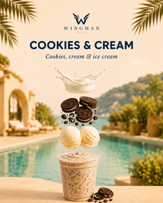 Cookies & cream slush milkshake for Ibiza villa, Wingman Ibiza